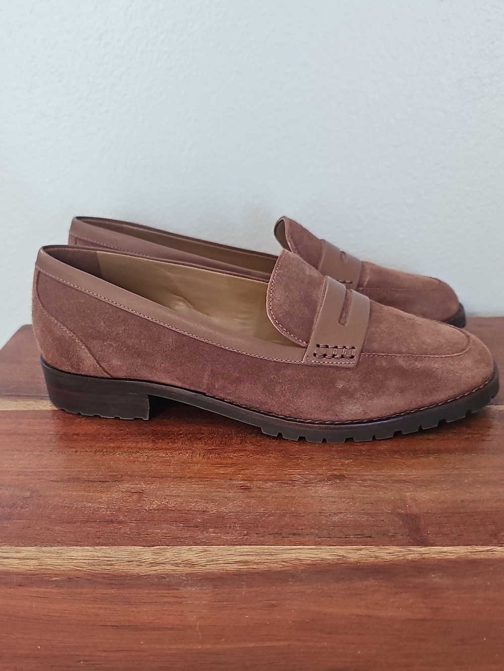 Talbots Brown Suede Penny Loafers